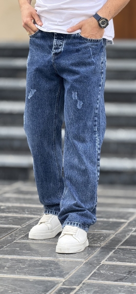 بگ جین کجراه آبی کاربنی کد 24