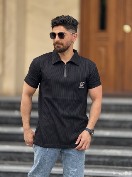 تیشرت نیم زیپ بلن مشکی