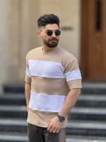 تیشرت مراکشی رینگری کرم سفید