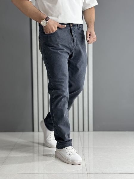 شلوار جین راسته ذغالی ( قد 110 سانت )