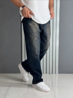 شلوار جین بگ آبی گازوئیلی ( قد 106 سانت )