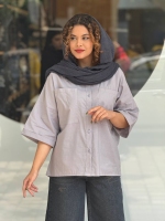 مانتو لینن آستین 3رب پاکتی