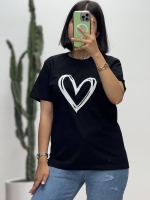 تیشرت سفید مشکی