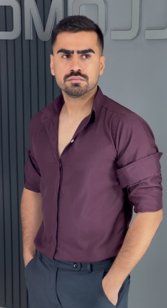 پیراهن دوشین زرشکی