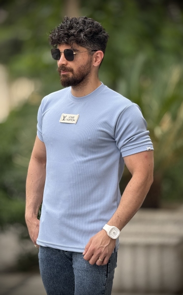 تیشرت مراکشی LV آبی آسمانی