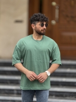 تیشرت بیسیک قواره آزاد سبز