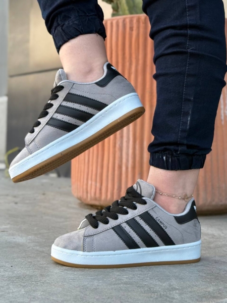 کتونی سایز میانه campus طوسی مشکی