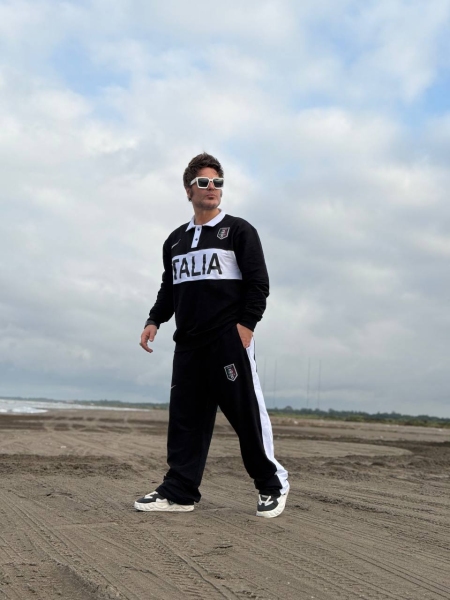 ست دورس و اسلش طرح ITALIA مشکی