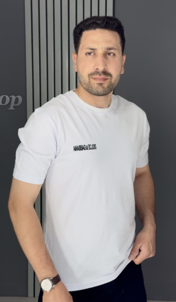 تیشرت نخ پنبه سفید dolce & gabbana