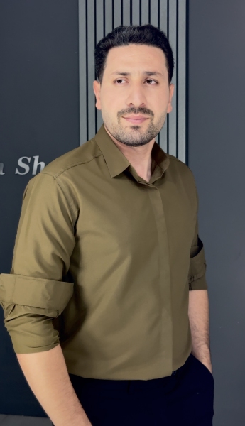 پیراهن دوشین آستین بلند زیتونی