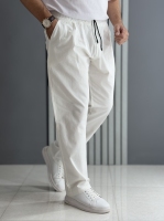 شلوار استرایت لنین سفید ( قد 103 سانت )