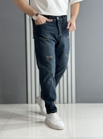 شلوار مام فیت آبی تیره ( قد 100 سانت )