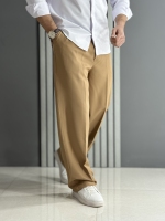 شلوار بگ مازراتی ( کمر اولدمانی / پشت کمر کش ) نسکافه ای