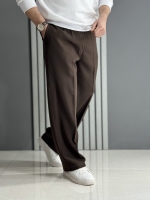 شلوار بگ مازراتی قهوه ای ( زیپ خور / پشت کمر کش )