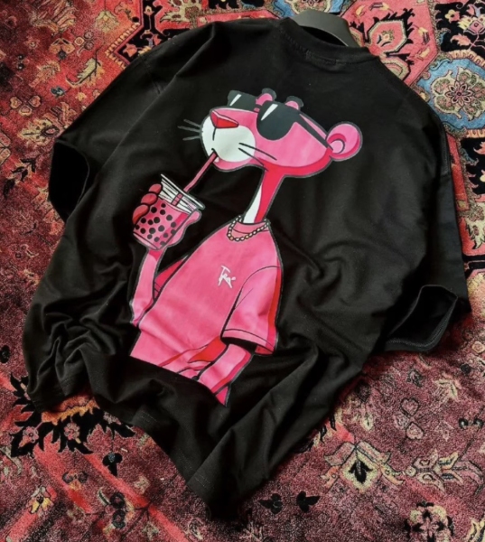 تیشرت پارچه پنبه اعلا(پلنگ صورتی معروف)