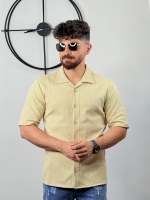 پیراهن مراکشی پارچه کشمیر کرم