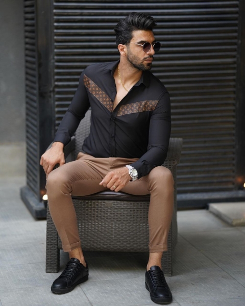 پیراهن تیکه خور چرم