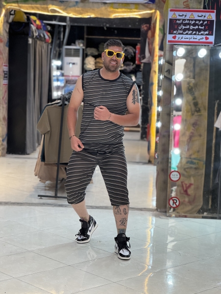 ست شلوارک رکابی پارچه تنفسی