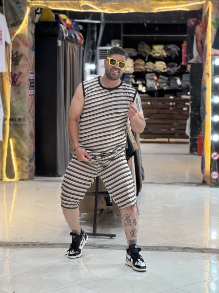 ست شلوارک رکابی پارچه تنفسی