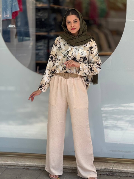 ست شومیز شلوار گلدار