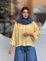 شومیز لینن ساده پاستیلی