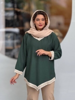 مانتو جلو بسته نوار کنفی