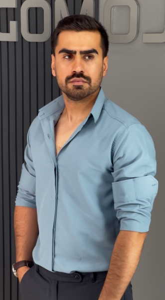 پیراهن دوشین طوسی