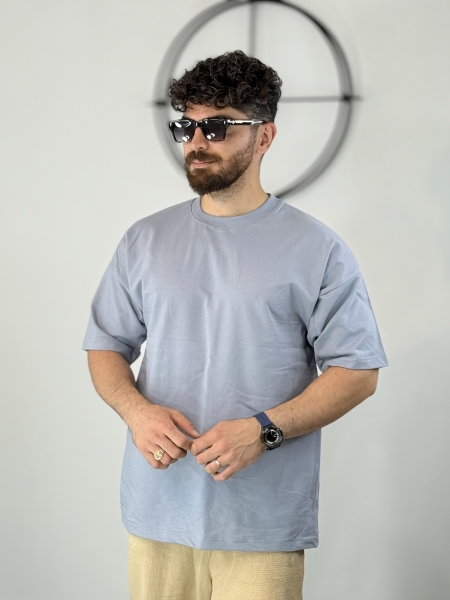 تیشرت 2نخ طوسی