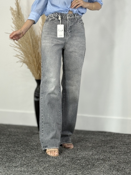 شلوار نیم بگ زنانه طوسی