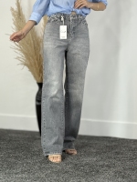 شلوار نیم بگ زنانه طوسی