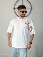 تیشرت قواره آزاد طرح diesel سفید