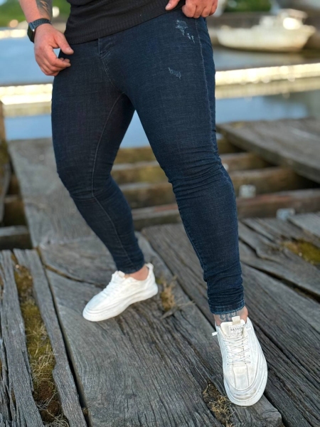 شلوار جین اسکینی طرح زاپ جدید ZARA سرمه ای