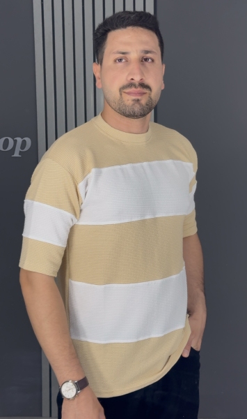 تیشرت مراکشی رینگری کرم