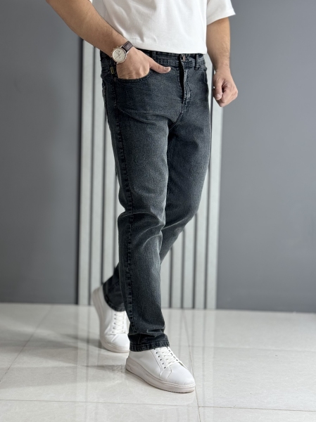 شلوار جین راسته ذغالی ( قد 109 سانت )