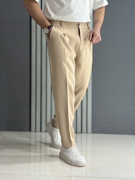 شلوار مام مازراتی نسکافه ای ( قد 100 سانت پشت کمر کش )