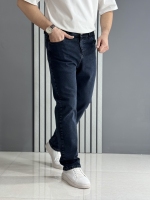 شلوار جین راسته آبی ذغالی ( قد 108 سانت )