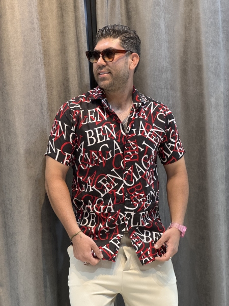 پیراهن تمام نخ (هاوایی) قرمز