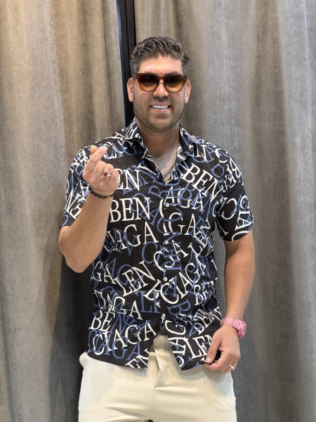 پیراهن تمام نخ (هاوایی) آبی