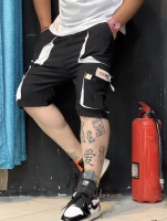 شلوارک کارگو 6جیب تیکه دوزی شد