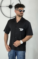 پیراهن یقه انگلیسی طرح diesel مشکی کد20