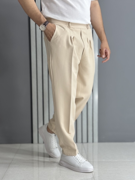 شلوار مام مازراتی استخوانی ( قد 100 سانت پشت کمر کش )