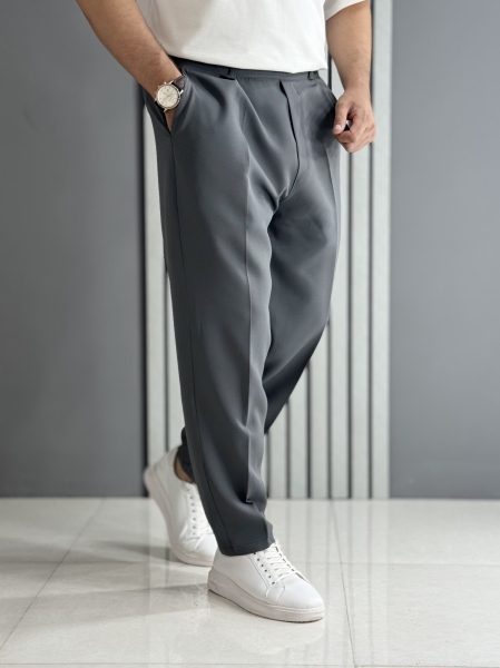 شلوار مام مازراتی طوسی( قد 100 سانت پشت کمر کش )