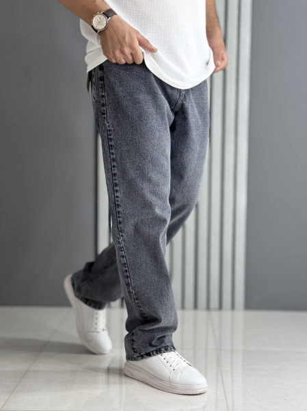 شلوار جین بگ ذغالی گرم بالا ( قد 110 سانت )