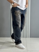 شلوار جین بگ آبی گازوئیلی ( قد 110 سانت )