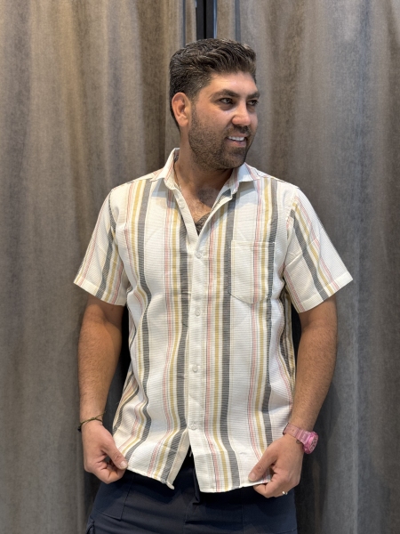 پیراهن کنفی بسیار خنک(تولید به مصرف)خط صورتی