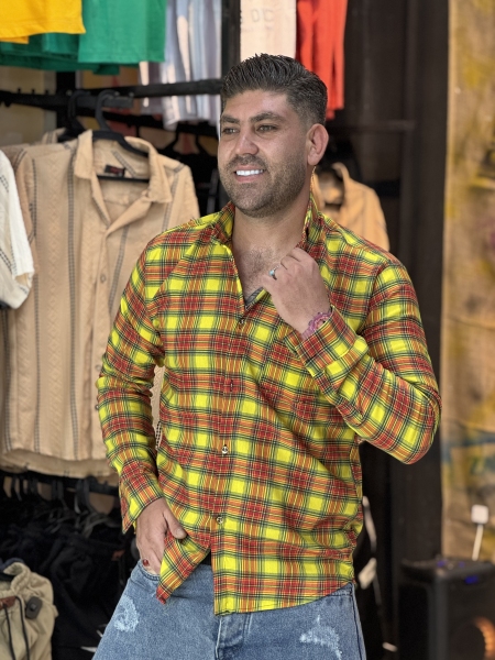 پیراهن پارچه پنبه لاکرا دار(عیدانه مجموعه به شما)