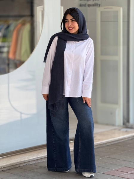 شومیز بیسیک لینن سفید