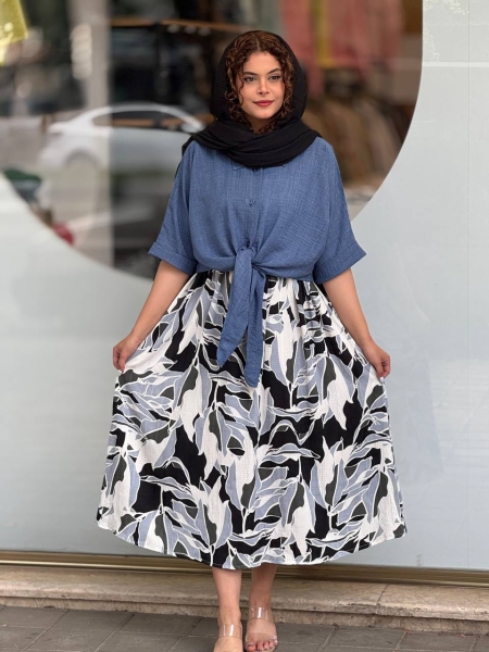 ست پیراهن شومیز جگوار گلدار