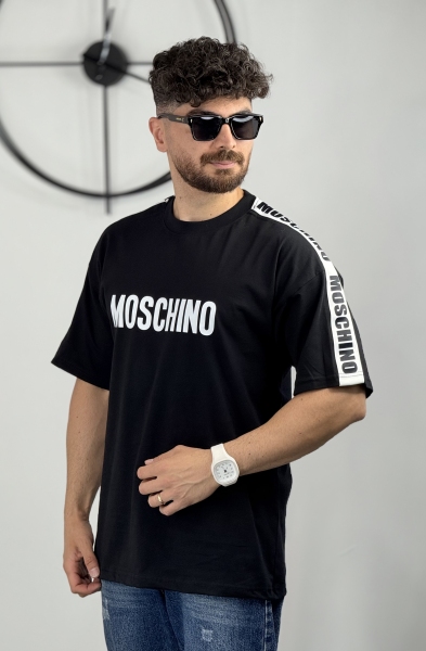 تیشرت طرح موچینو مشکی