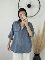 شومیز مانتویی دیپلمات طوسی